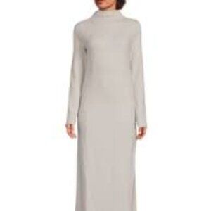 rag & bone Harlow Wool Turtleneck Dress Stone